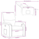 vidaXL Fauteuil inclinable Taupe Tissu