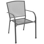 vidaXL Set de salle à manger de jardin en anthracite