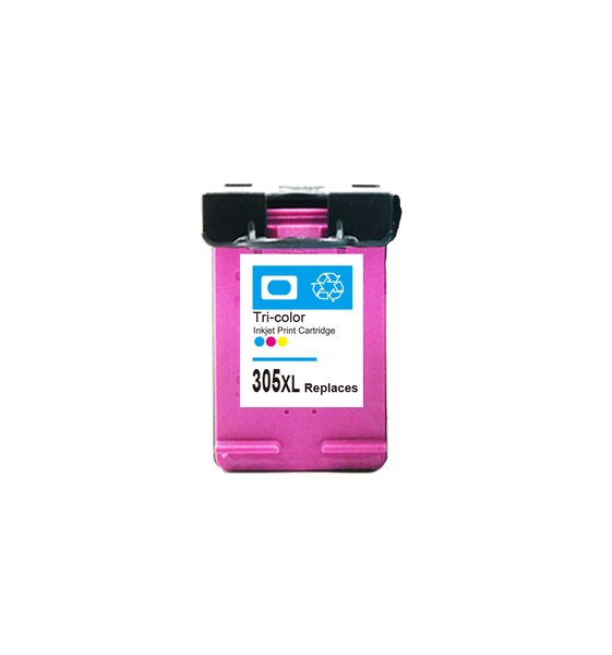 HP 305XL Jet d'Encre Couleur Remanufacturé 3 FOIS PLUS D'ENCRE QUE LE PRODUIT ORIGINAL 18 ml / 720 pages