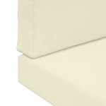 vidaXL Coussin de canapé d'extérieur 2 Pièces Crème Polyester