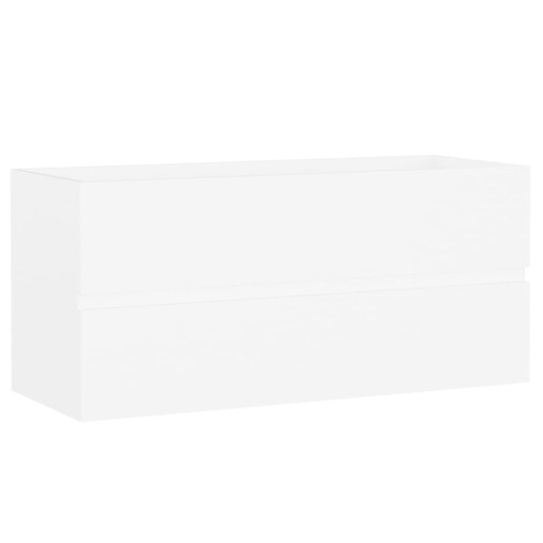 vidaXL Armoire d'évier Blanc 100x38 5x45 cm Bois d'ingénierie