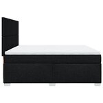 vidaXL Sommier à lattes de lit avec matelas Noir 200x200 cm Tissu
