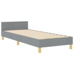 vidaXL Cadre de Lit Gris Clair 80x200 cm en Tissu