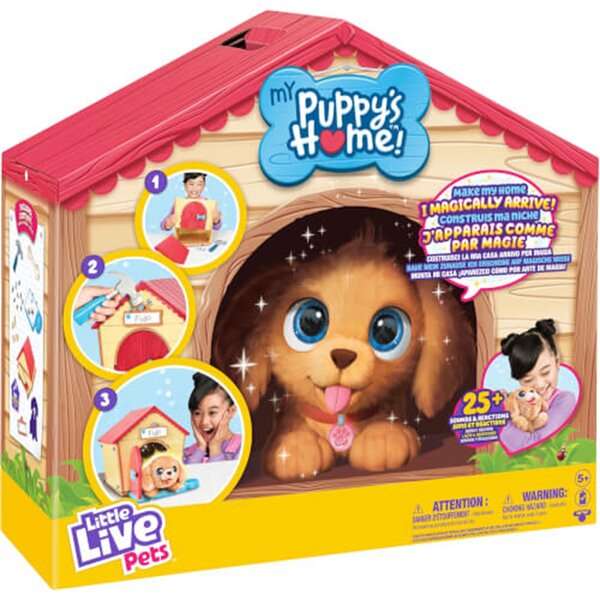 Moose Toys 26477 - Little Live Pets Chien My Puppy's Home - set de jeu interactif