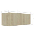 vidaXL Ensemble de meuble TV 8 Pièces Chêne sonoma Bois d'ingénierie