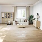 vidaXL Tapis shaggy blanc crème 240x340 cm polyester
