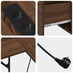 vidaXL Bureau Chêne marron 182 x 101 x 87.5 cm Bois d'ingénierie