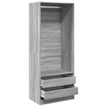 vidaXL Garde-robe sonoma gris 80x50x200 cm bois d'ingénierie