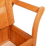 vidaXL Banc de Rangement de Jardin Marron 119 x 76 x 44cm