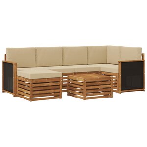vidaXL Ensemble de canapés d'extérieur 6 pc Naturel