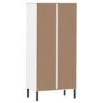 vidaXL Bibliothèque à 2 tiroirs Blanc 60x35x128 5 cm Bois massif OSLO