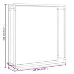 vidaXL Portant de bois de chauffage Noir mat 110x28x116 cm Acier