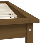 vidaXL Cadre de lit sans matelas marron miel 160x200 cm bois massif