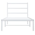 vidaXL Cadre de lit métal sans matelas avec tête de lit blanc 90x200cm