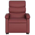 vidaXL Fauteuil inclinable de massage électrique rouge bordeaux