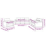 vidaXL Ensemble de canapés 3 Pièces coussins gris clair tissu microfibre