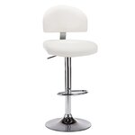 vidaXL Tabouret de bar Blanc Similicuir