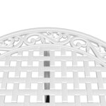 vidaXL Ensemble à manger de jardin 5 Pièces blanc aluminium coulé