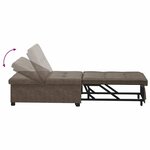 vidaXL Canapé-lit Gris foncé 67 x 194 x 38 cm Cuir suédé faux