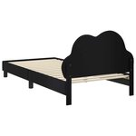 vidaXL Cadre de lit pour enfants avec tête de lit Noir 90 x 190 cm PU