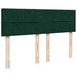 vidaXL Sommier à lattes de lit et matelas Vert foncé 140x190cm Velours