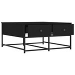 vidaXL Table basse noir 80x80x40 cm bois d'ingénierie