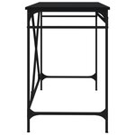 Bureau table poste de travail meuble d'ordinateur informatique étude 100 x 50 x 75 cm bois d'ingénierie et fer noir 02_0023885