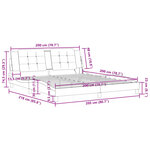 vidaXL Cadre de lit sans matelas blanc et noir 200x200 cm similicuir