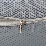 vidaXL Coussin d’assise avec oreiller Gris 47 x 37 x 8 cm Avec filet