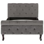 vidaXL Cadre de lit sans matelas Gris Velours 90x200 cm
