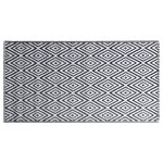 vidaXL Tapis d'extérieur ARAKIL Blanc et noir 80x150 cm PP