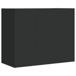 vidaXL Armoire murale noir 75x35x60 cm bois d'ingénierie