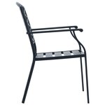 vidaXL Ensemble de chaises de jardin empilables 3 Pièces anthracite