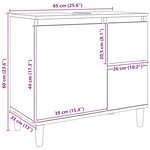 vidaXL Armoire lavabo chêne artisanal 65x33x60 cm bois d'ingénierie