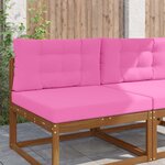 vidaXL Coussin de canapé d'extérieur 2 Pièces Rose Polyester