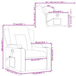 vidaXL Fauteuil de massage inclinable Gris Similicuir