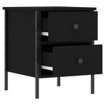 vidaXL Table de chevet noir 40x42x50 cm bois d’ingénierie