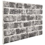 vidaXL Panneaux muraux 3D design brique gris foncé 11 Pièces EPS