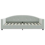 vidaXL Lit de jour gris clair 100x190 cm velours