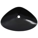 vidaXL Lavabo 58 5 x 39 x 14 cm Céramique Noir