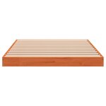 vidaXL Cadre de lit sans matelas cire marron 90x200 cm bois pin massif