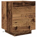 vidaXL Cabinet de chevet avec tiroir 2 Pièces Bois Ancien 45 x 40 x 55 cm