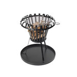 Perel Brasero avec bac à cendres Rond Noir BB650