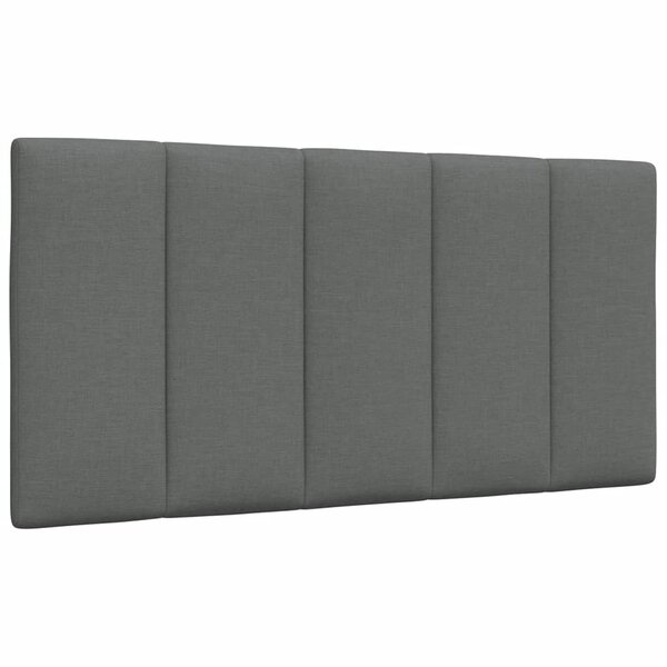 vidaXL Coussin de tête de lit gris foncé 100 cm tissu