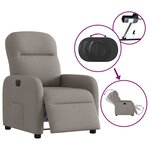vidaXL Fauteuil inclinable électrique Taupe Tissu