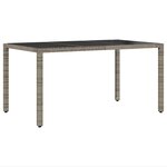 vidaXL Ensemble de salle à manger pour jardin 7 Pièces Gris Poly rotin