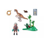 PLAYMOBIL 71823 - Vélociraptor  explorateur avec lasso et marmotte