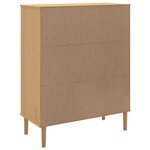 vidaXL Buffet SENJA aspect rotin marron 90x40x112cm bois massif de pin