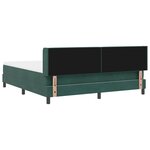 vidaXL Lit à ressorts avec matelas Vert foncé 200 x 180 cm Polyester