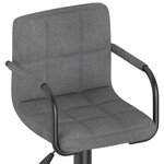vidaXL Tabourets de bar lot de 2 gris clair tissu